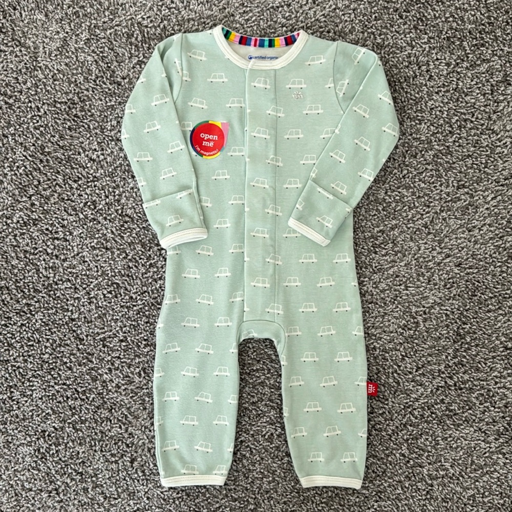 New! Magnetic Me car coverall jumpsuit, size 3-6mo